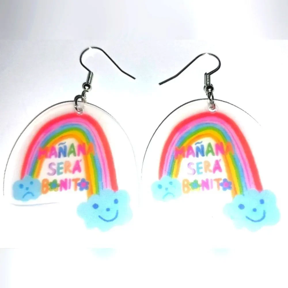 Colorful fun rainbow earrings